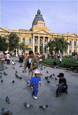 Plaza Murillo with Legislative Building