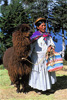 woman with alpaca