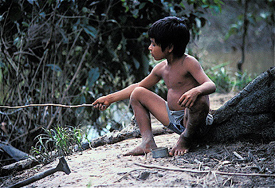  Boy with Fishing Pole , Peru