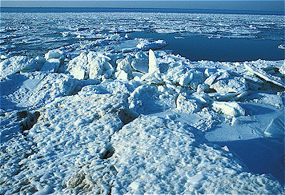 Frozen Lake Michigan