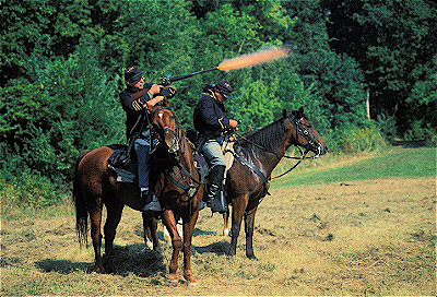 Cavalry Trooper Firing Carbine