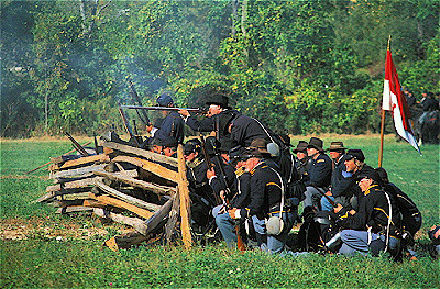 Dismounted Union Cavalry
