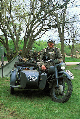 German Feldgendarm w/ motorcycle